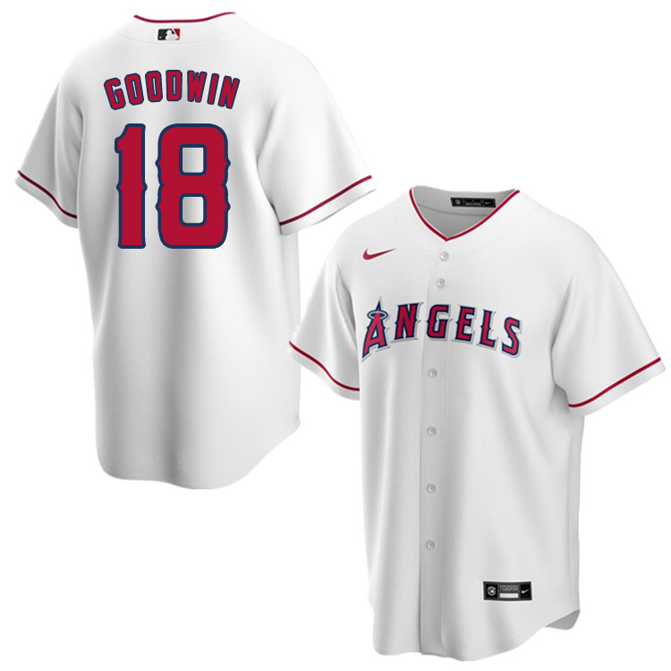 Nike Men #18 Brian Goodwin Los Angeles Angels Baseball Jerseys Sale-White